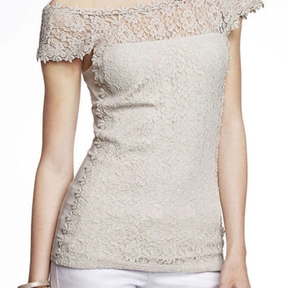 Express Tops - NWOT Express Lace Front Fitted Sleeveless Blouse, XS